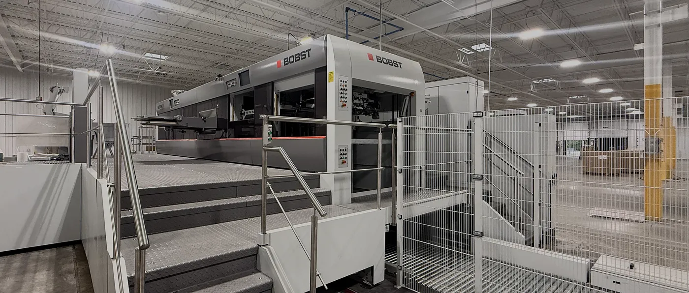 Bobst 57-inch die cutter at Graph-Pak's Island Lake plant